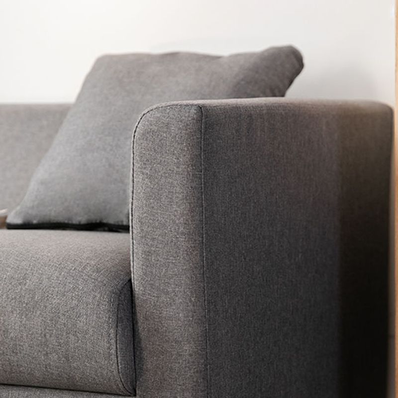 Linen Sofa Tuxedo Arm Tight Back 23.62" Wide Sofa for 3 people