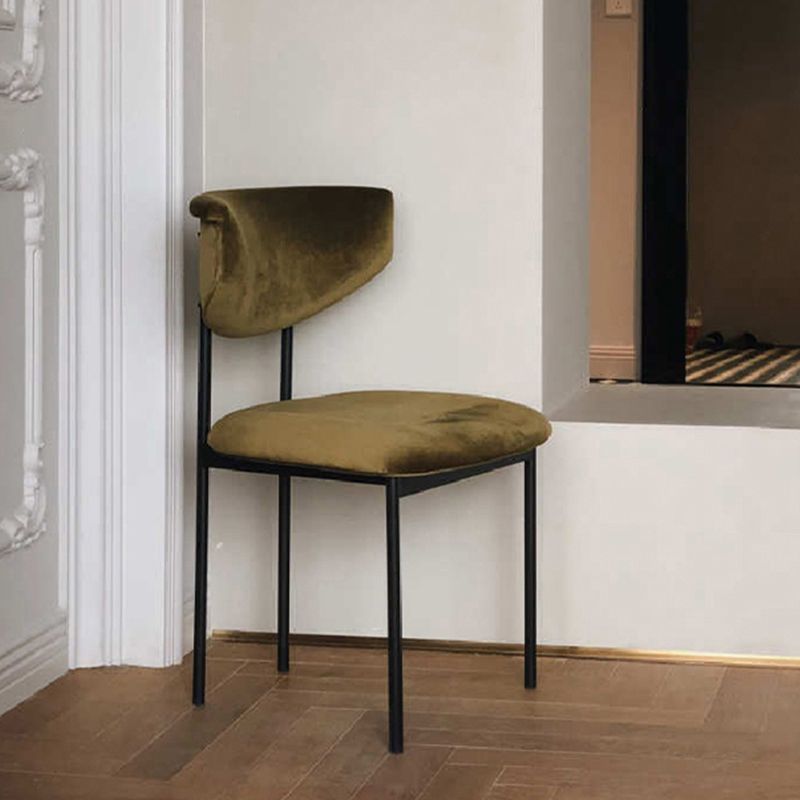 Modern Upholstered Side Chair Open Back Dining Room Chair for Indoor
