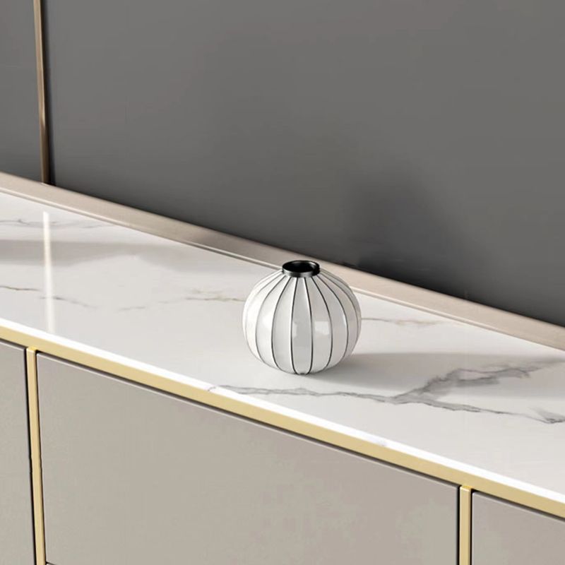 Classic Glam Storage Chest Stone Dresser with 3 Drawers , 12.87-inch Width