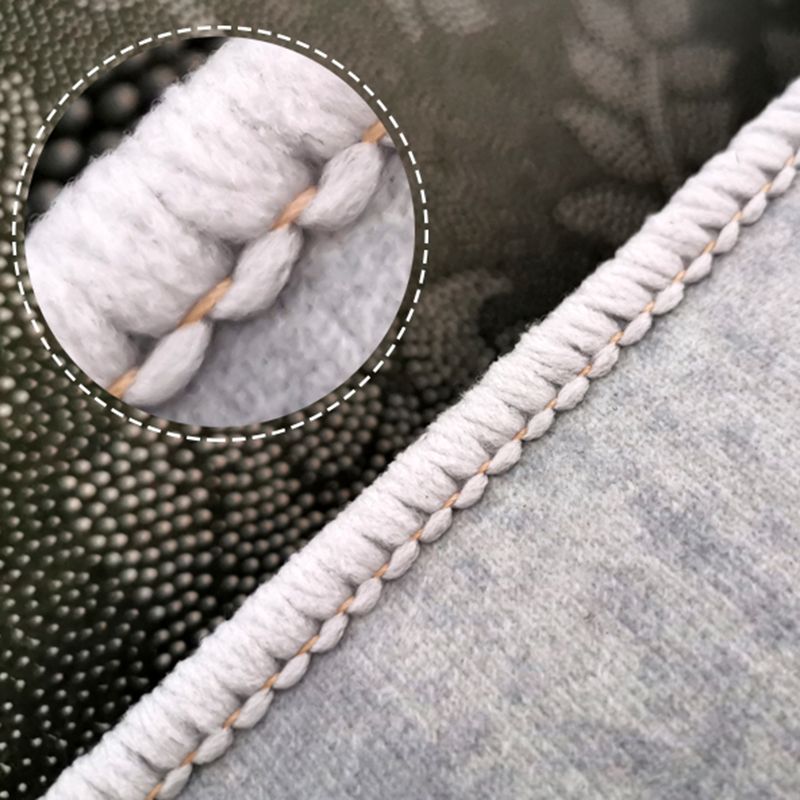 Black Modern Area Rug Line Pattern Polyester Area Carpet Stain Resistant Rug for Home Decor