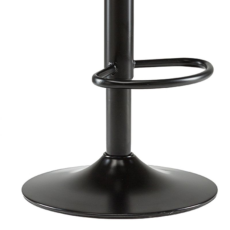 Modern Footrest Bar Stool Plastic Low Back Bucket Indoor Swivel Counter Stool