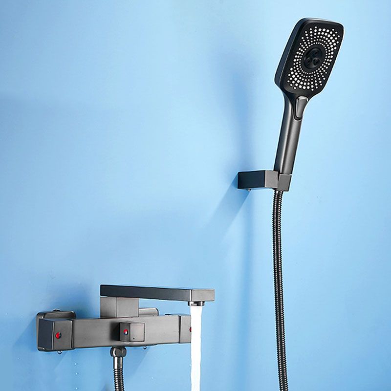Wall Mounted MetalTub Filler Double Handles Wall Mounted Faucet