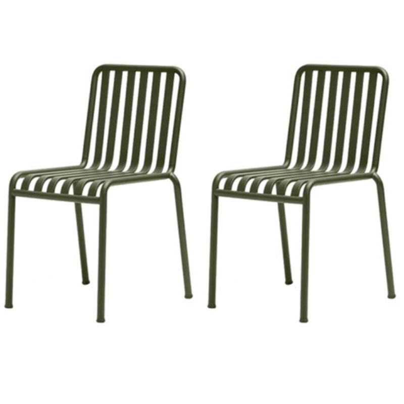 1/2/3/4 Pcs Metal Bistro Set for Small Places Contemporary Green Bistro Table Set