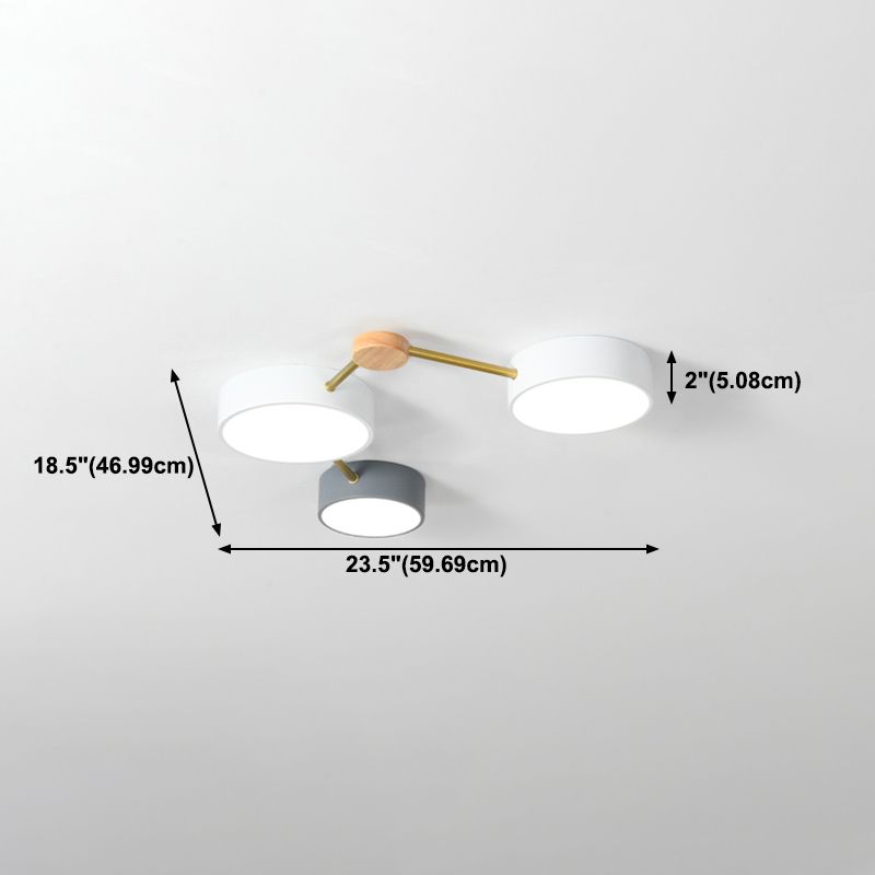 Nordic LED Flush Mount Big Dipper Shaped Bedroom Ceiling Light