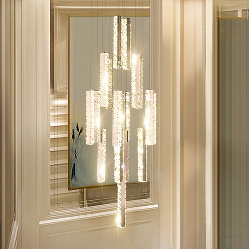 Kit de luz colgante posmoderna Luz de techo de cristal para sala de estar para sala de estar