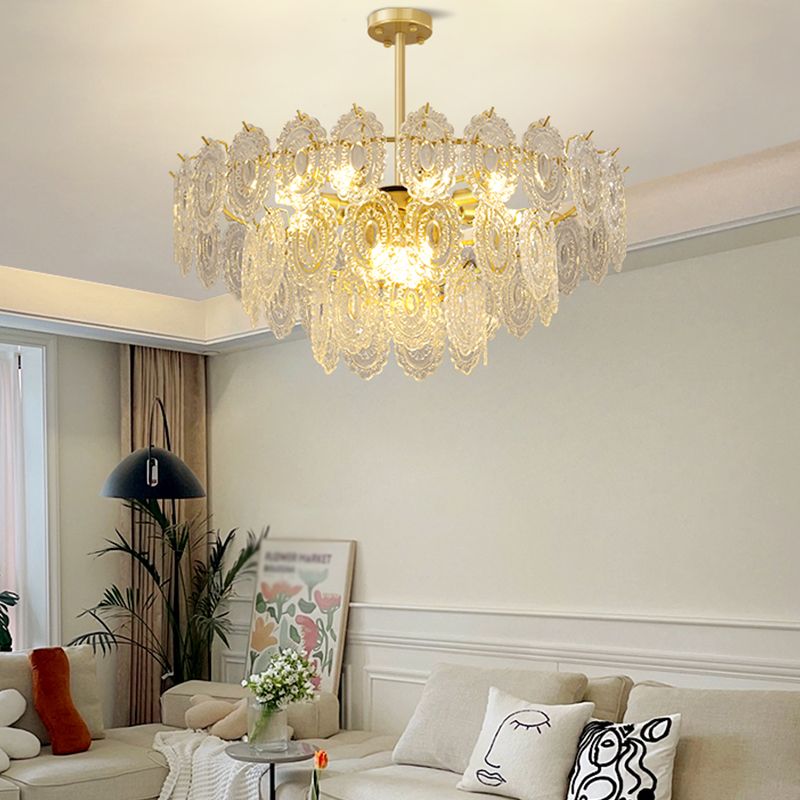 Lampada in stile moderno lampadario in metallo in metallo vetro a più luci ciondolo lampadario