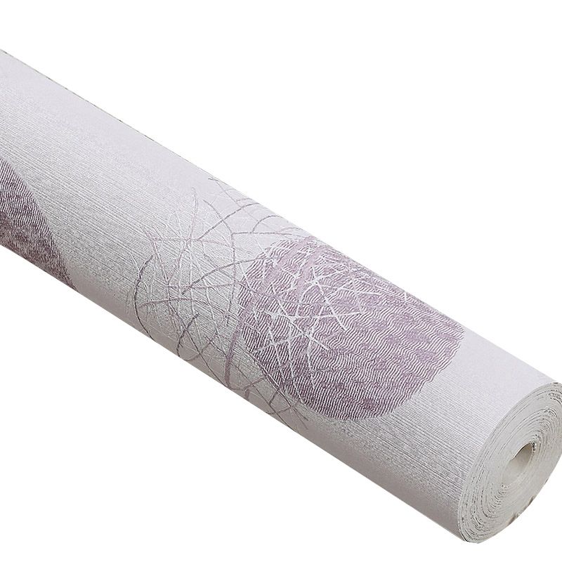 Nordic Dotty Wallpaper Roll Paper Moisture Resistant Purple Wall Decor for Living Room
