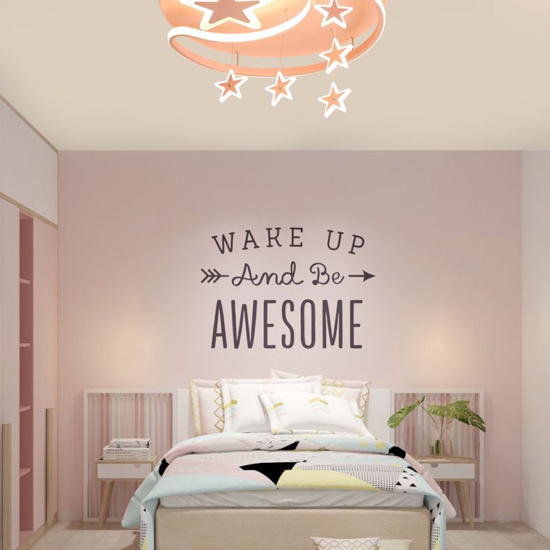 Estrella & Luna en forma de niños Cuarto de iluminación de la iluminación del techo LED de montaje de luz para el jardín de infantes