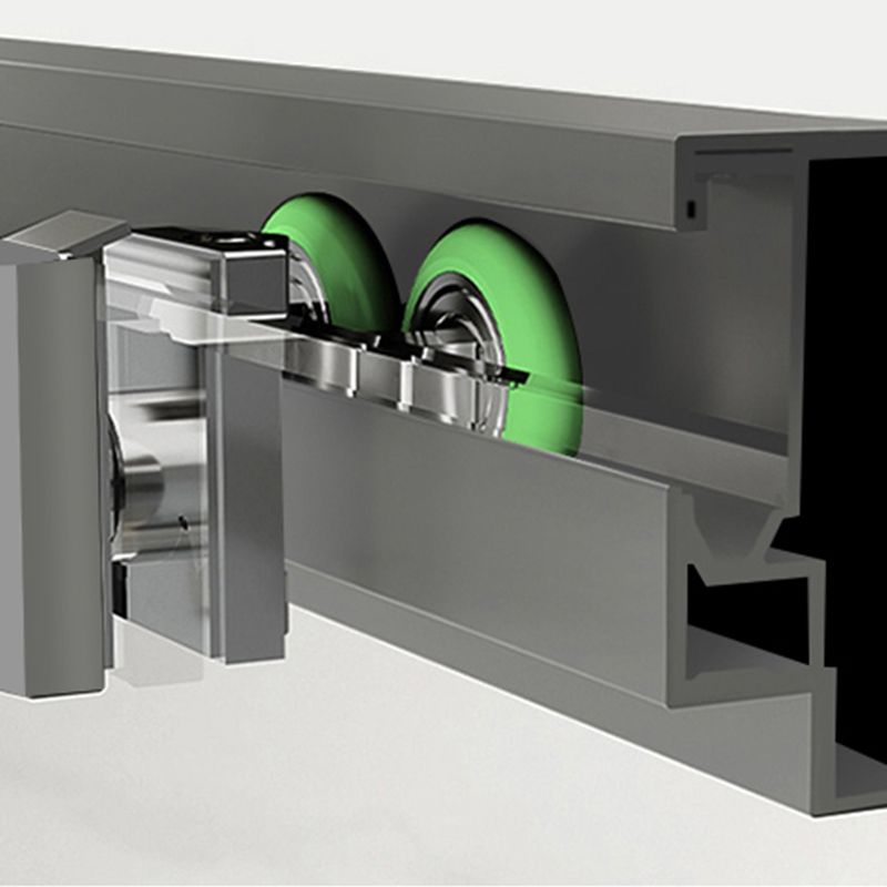 Glass and Metal Shower Door Simple Inline Black Shower Bath Door