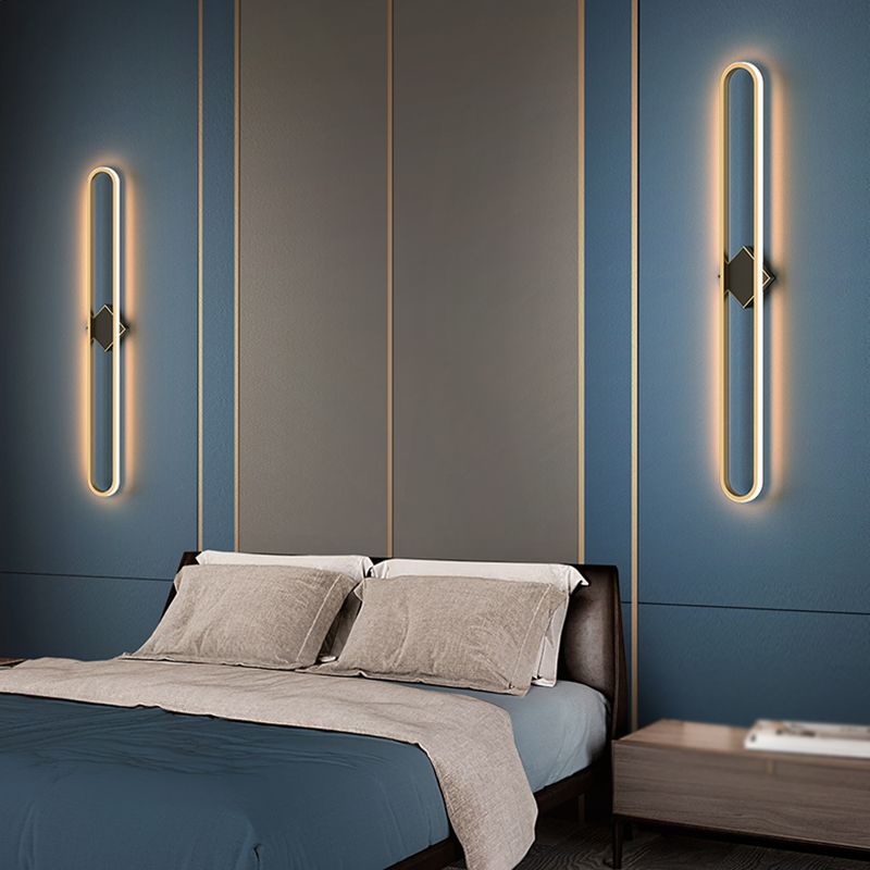 Modernism Metal Wall Mounted Sconce Gold Shade Wall Light for Foyer