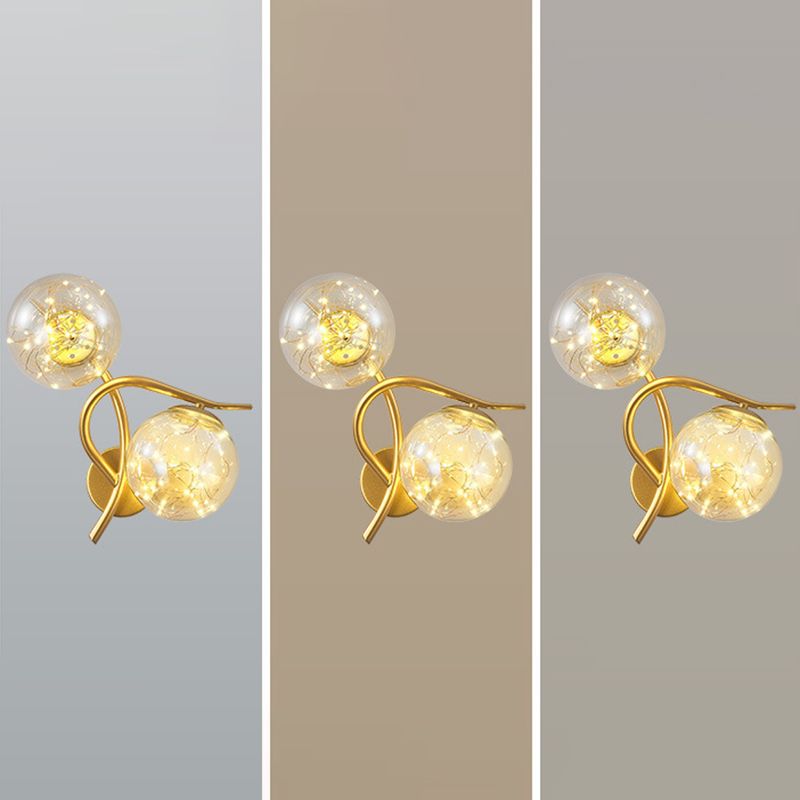 Light Luxury Metal Wall Light Nordic Style Led Wall Lamp for Living Room