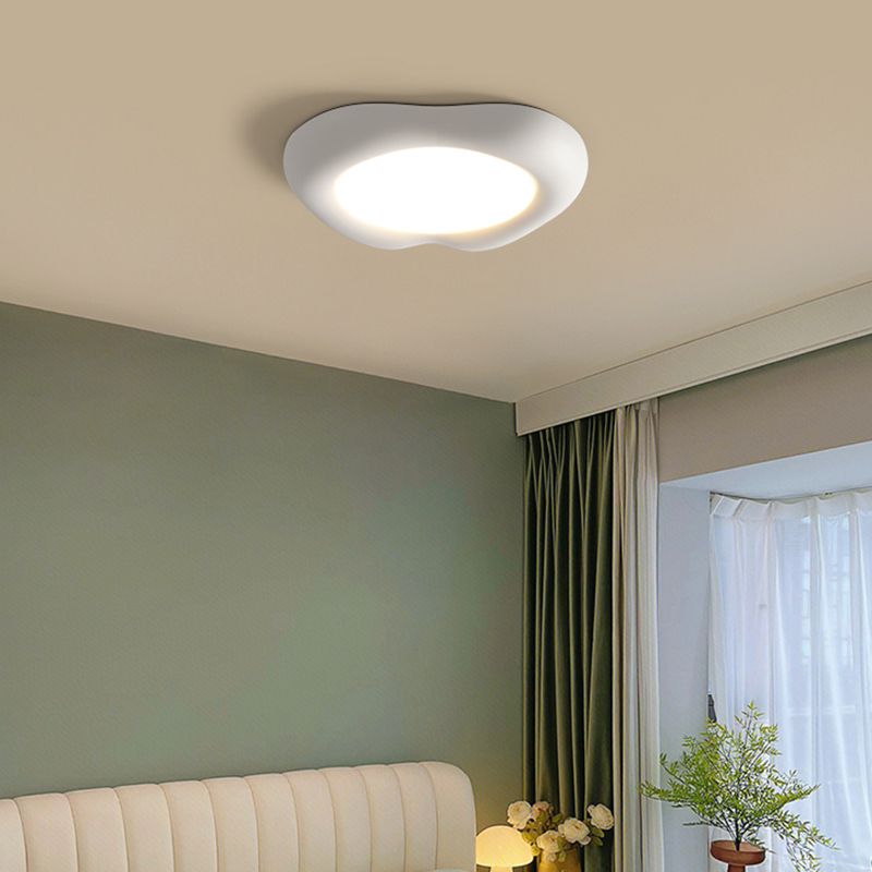 Nordic Style Resin Flush Mount Ceiling Light Fixture for Bedroom