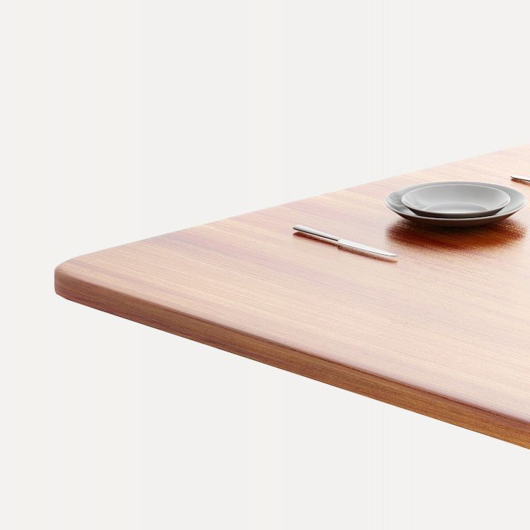 Modern Style Kitchen Dining Set Wood Top Dining Furniture Set with Double Pedestal Base