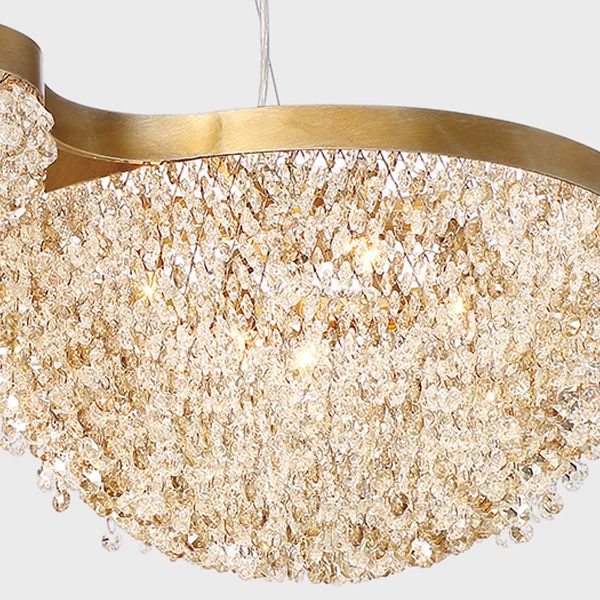 Contemporary Style Dome Island Lighting Ideas Crystal 4 Light Island Lights