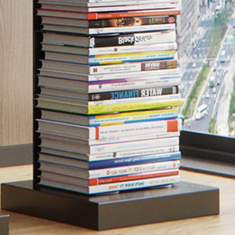 Metal Geometric Bookcase Contemporary Style Vertical Book Shelf