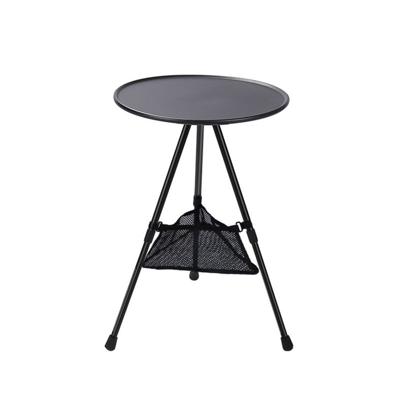 14" Wide Industrial Patio Table Round Aluminum Foldable Side Table
