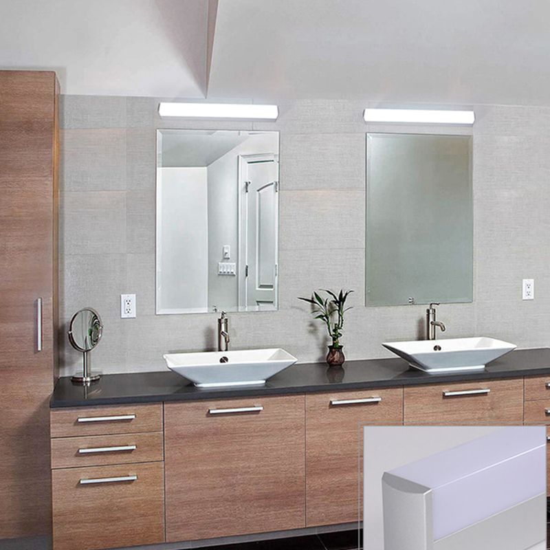 Modern Vanity Sconce Lights Silver 1-Light Wall Lighting Fixture for Bathroom