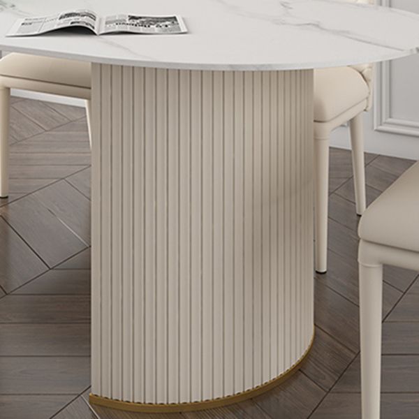 Table ovale de luxe traditionnelle en métal