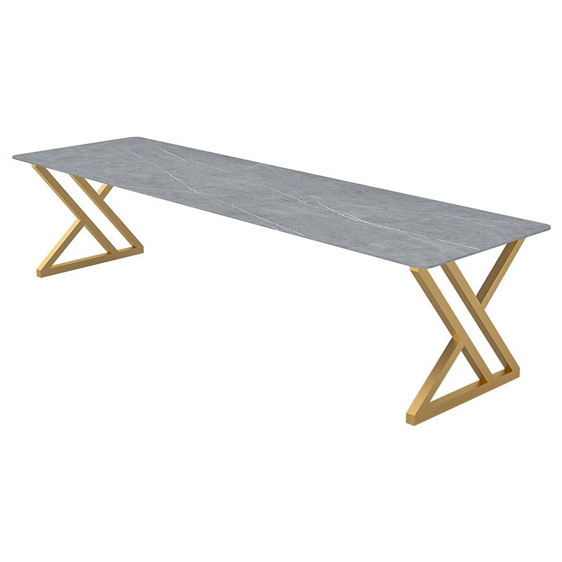 Mesa de comedor rectangular mesa de cena de piedra industrial mesa de cocina para interiores