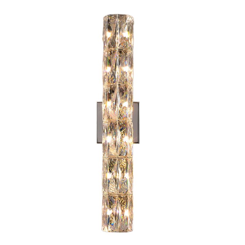 Modern Style Linear Shape Wall Sconce Crystal Sconces for Living Room
