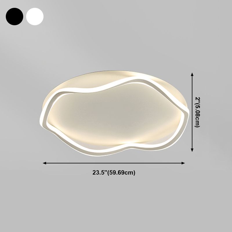 Lámpara de techo con diseño de línea sencilla y luz LED empotrada para sala de estar