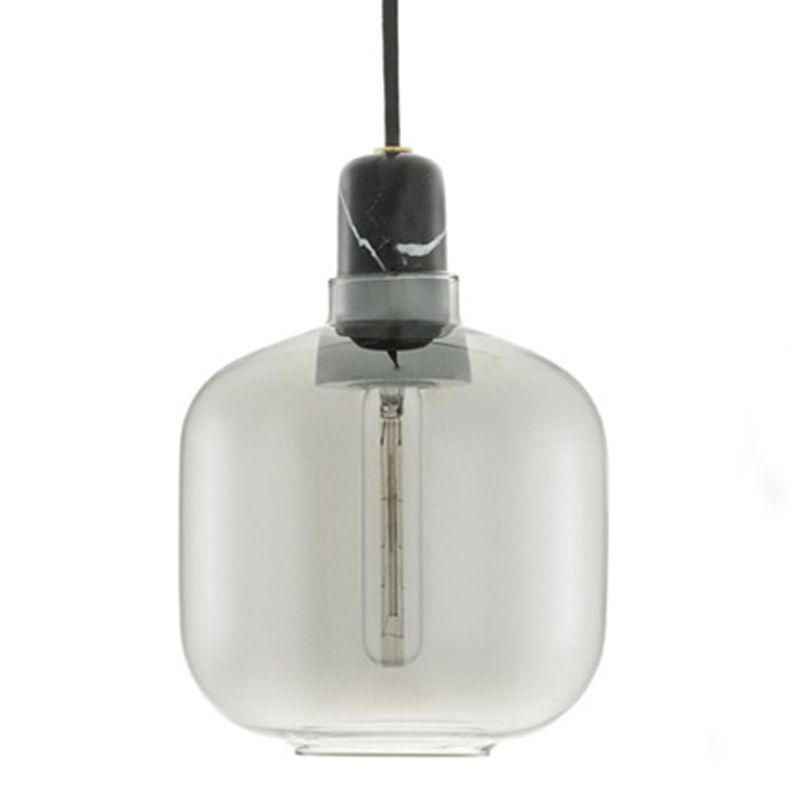 Moderner künstlerischer Stil Single Hanging Lampe Marmor Geometrische Anhänger Licht mit Glasschatten