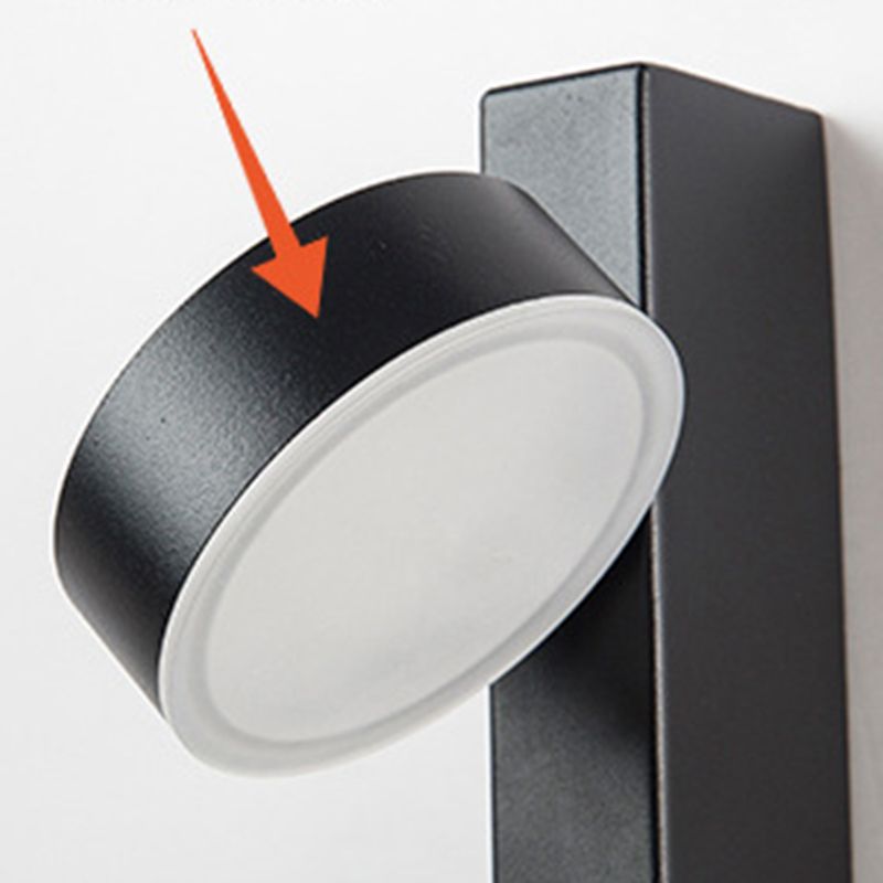 Post-modern Style Metal LED Sconce Light Rotatable Design Simplicity Bedside Wall Mount Lamp with Rotary Dimmer Switch