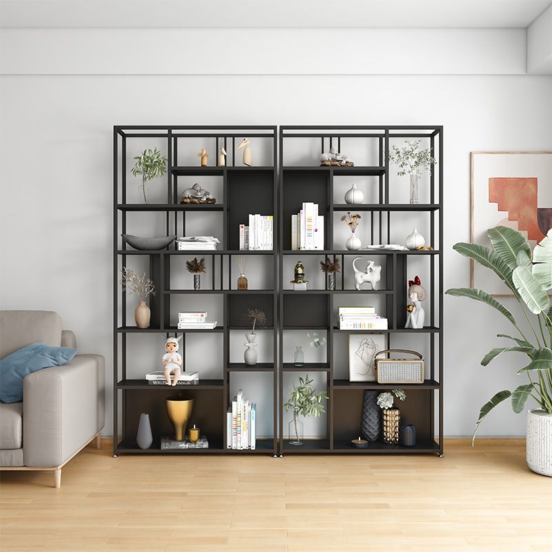 Metal Rectangle Open Bookcase Scandinavian Home Office Etagere Bookcase