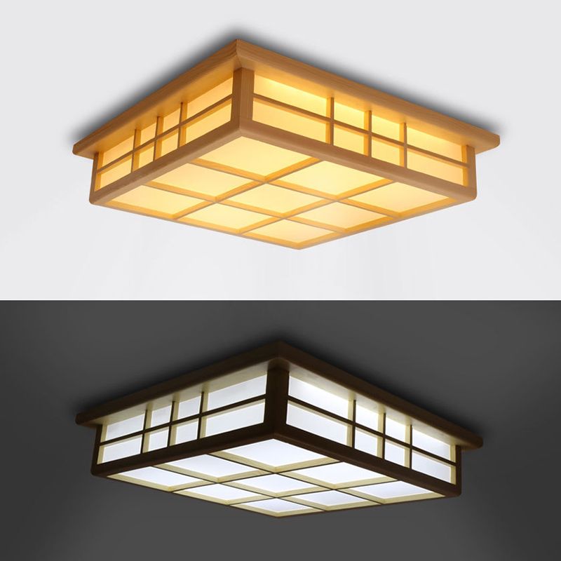 Holz quadratisch bündig Halterung Deckenbefestigung Moderne Stil LED Holz Decke montiert Licht