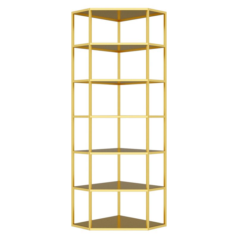 Glam Freestanding Wine Rack Bottle Metal Bottle Holder in Gold