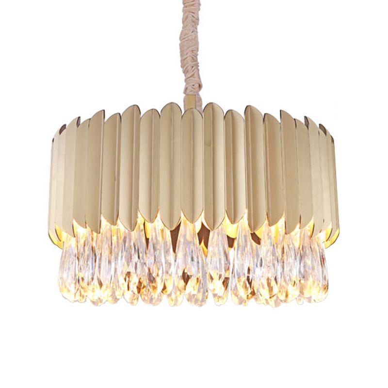 Modern Style Chandelier Light Fixture Crystal Metal Pendant Chandelier for Dining Room