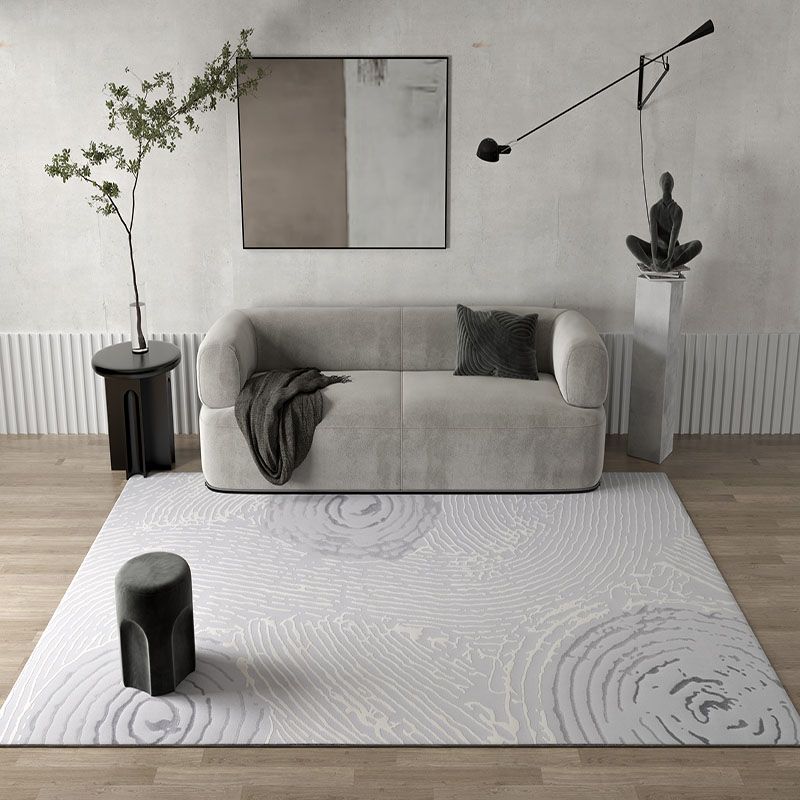 Modern Geometry Print Rug Polyester Indoor Carpet Stain Resistant Area Rug for Living Room