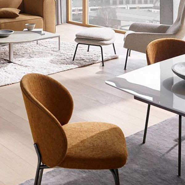 Industrial Style Indoor-Outdoor Chair Wingback Armless Chair Set