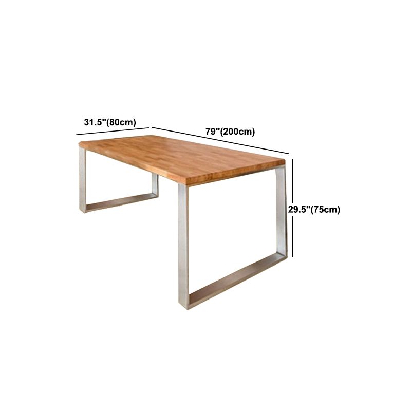 Rectangle Luxury Dining Table Fixed Table with Double Pedestal