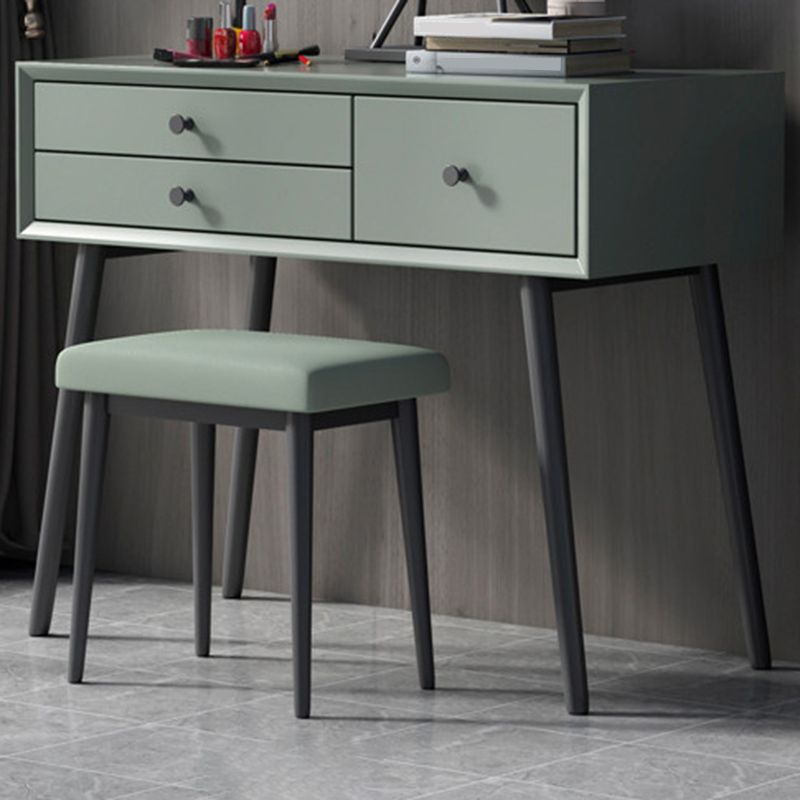 Contemporary Wood Vanity Makeup Table Set 3 Drawer Dressing Table