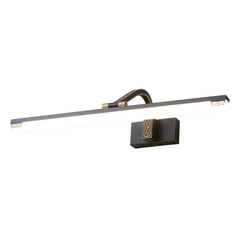 Metal linear Shade Mirror Wall Lights Modern 1 Head Wall Mount Fixture