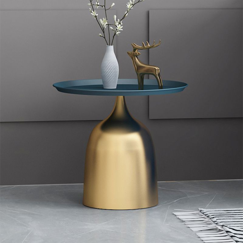 11.8" inch Wide Mid-Century Sofa Side Accent Table Metal Pedestal End Table