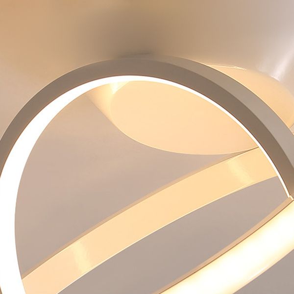 Lampada da soffitto da incasso in stile moderno con paralume rotondo a 2 luci