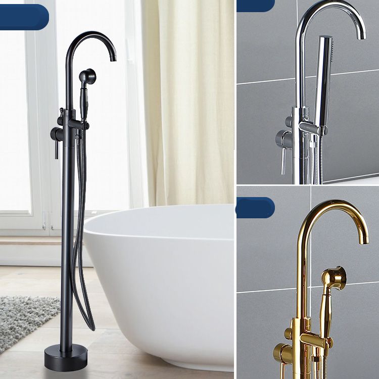 Modern Freestanding Bathtub Faucet Brass One Handle Freestanding Bathtub Faucet
