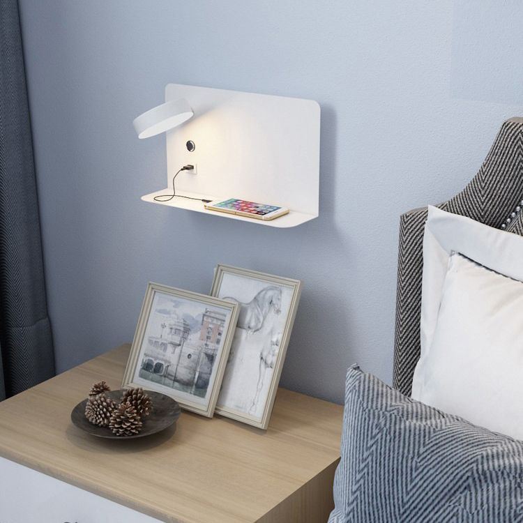 Moderne rotatable LED -Krankenbettlampe USB -Ladeanschluss Design Einfachheit Lichter mit Telefonhalter