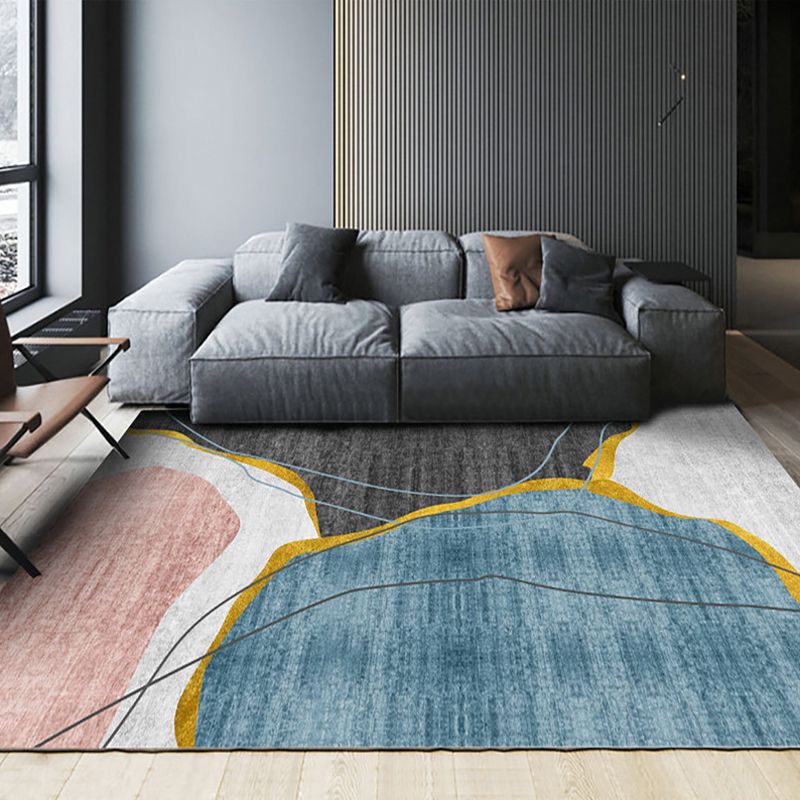 Hedendaagse artistiek gedrukt tapijt polyester gebied Rug vlekbestendig binnenvlein voor woonkamer
