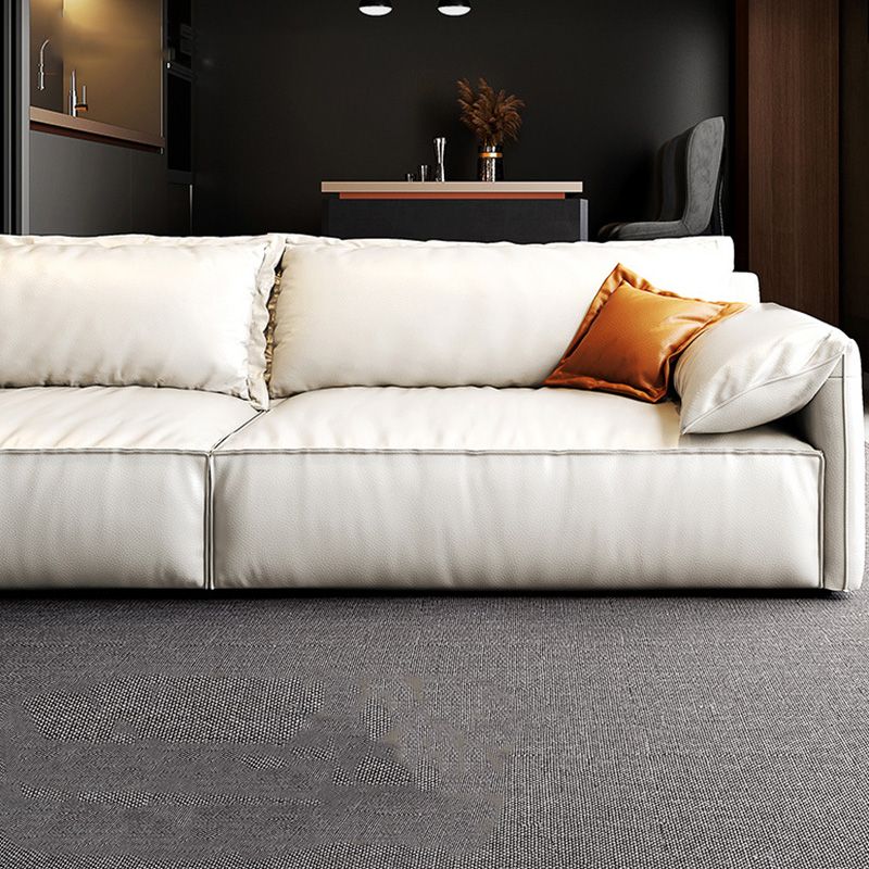 Sofa blanc de style moderne avec tricot à coussin rembourré un rembourrage de siège