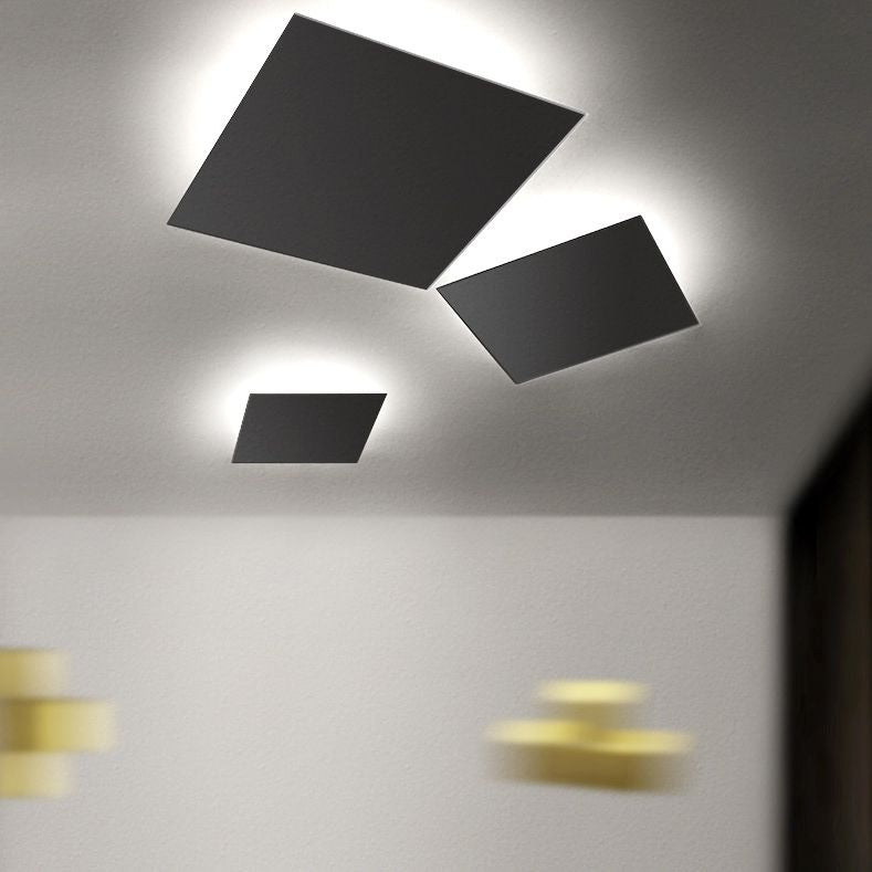 Artistic Nordic Square Flush Mount Lighting Metal Living Room LED Ceiling Flush Light Fixture