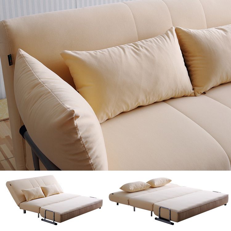 Polyester Blend Contemporary Sofa Bed with Square Arm Pillow Included