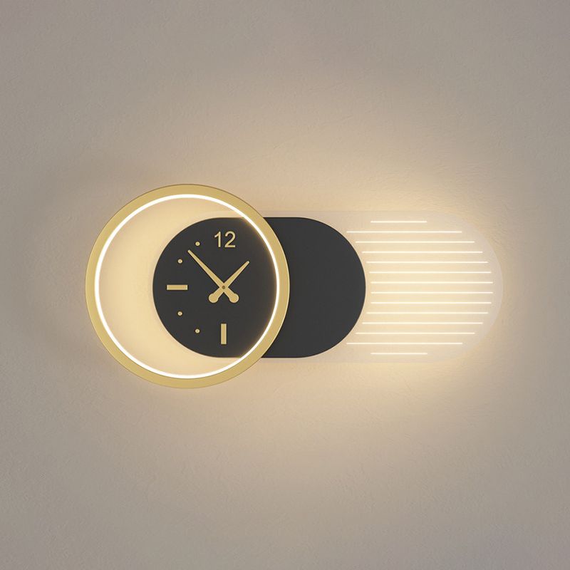 Lampada da parete Postmodern LED Postmodern LED Postmodern a muro di superficie geometrica nera e oro