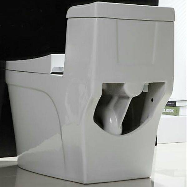 Contemporary One Piece Flush Toilet White Urine Toilet for Bathroom