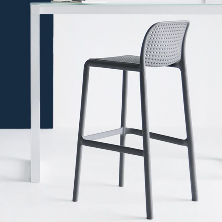 Modern Style Bar-stool Plastic Counter Bar Stool with Plastic Legs for Restaurant
