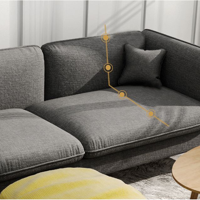 Sofa Contemporary Fabric 3 Seater Living Room Tuxedo Arm Seating