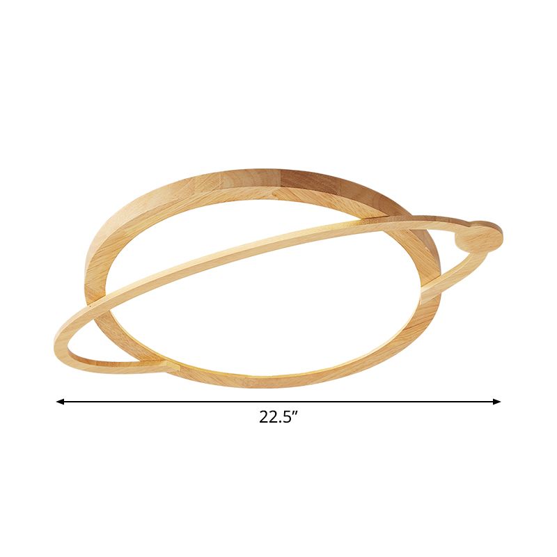 Hout Saturn Inbouwlamp Kinder Led Acryl Dicht bij Plafond Verlichtingsarmatuur voor Slaapkamer