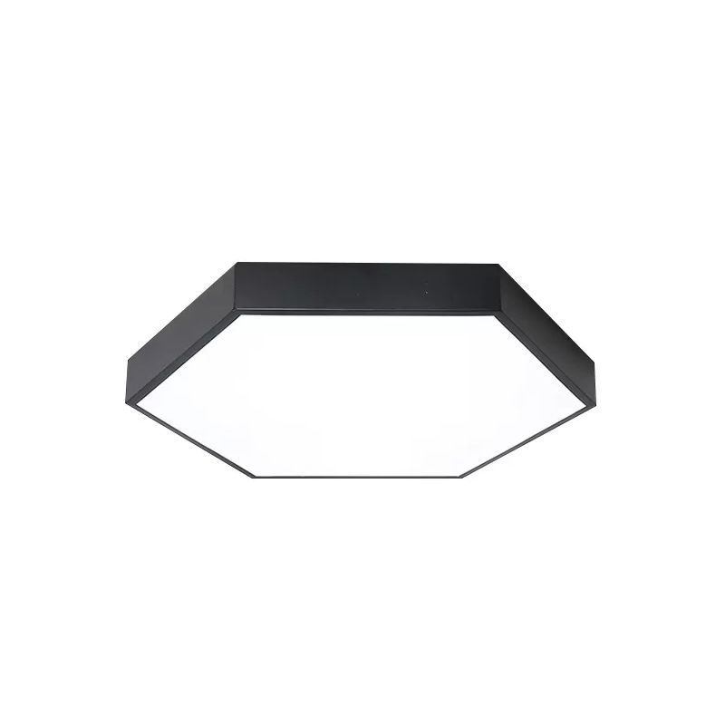 Plafonnier moderne pour chambre à coucher, plafonnier LED avec abat-jour hexagonal en acrylique